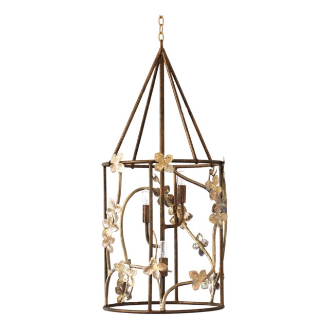 Tobacco Sakura Floral Lantern For Sale