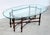 Mid 20th Century Hammary Mahogany Faux Bamboo Coffee Table With Scalloped Glass Top For Sale - Image 5 of 12