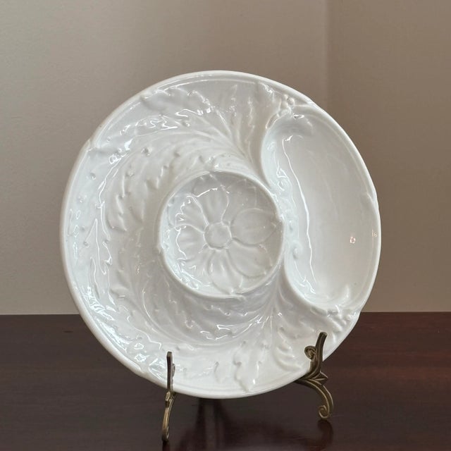 Ivory Mid-20th Century Gien, France Artichoke Serving Dish For Sale - Image 8 of 18