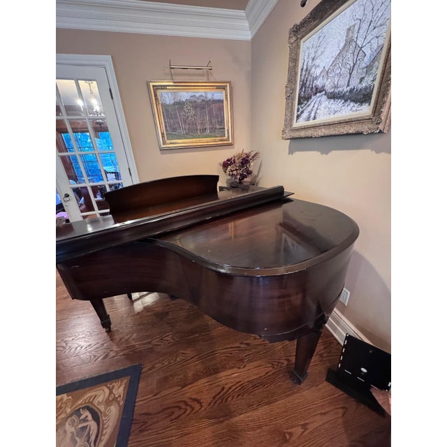 Early 21st Century Krakauer Bros. New York Mahogany Baby Grand Piano With Bench For Sale - Image 5 of 10