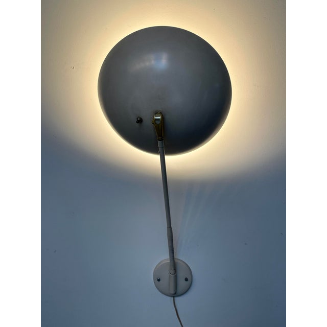 1960s Gooseneck Wall Lamp Attributed to Kurt Versen For Sale In Los Angeles - Image 6 of 12
