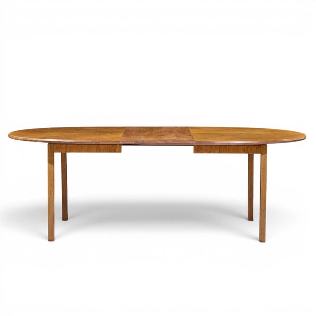 Jack Cartwright for Founders Style Mid Century Oak Expanding Dining Table With 2 Leaves For Sale - Image 10 of 13