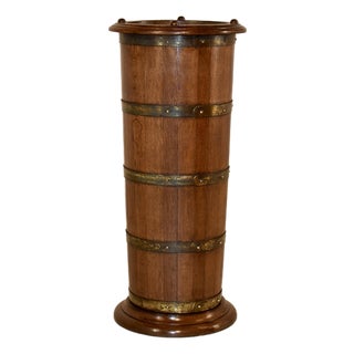 19th Century English Oak Umbrella or Cane Stand For Sale