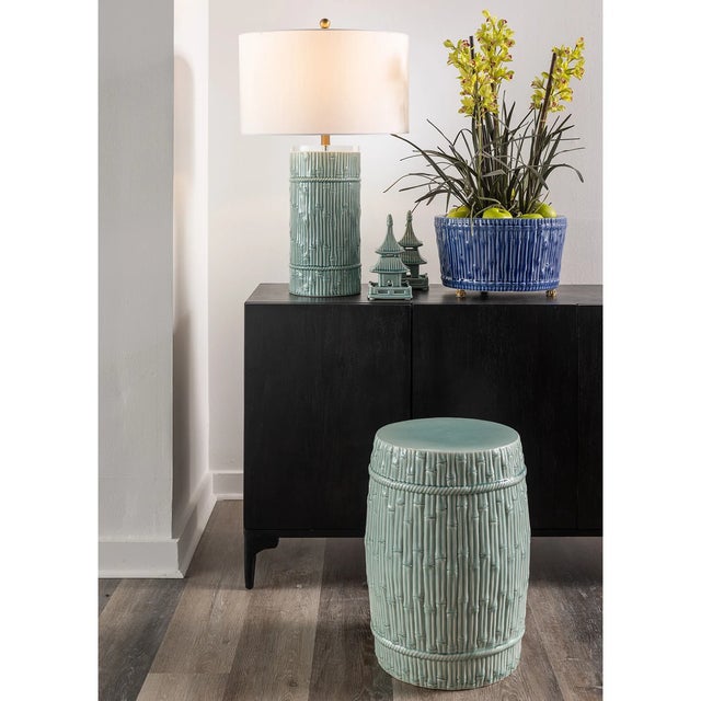 Grand and ever so casual with carved bamboo with our Bamboo Garden porcelain stools collection. Display the garden stool...