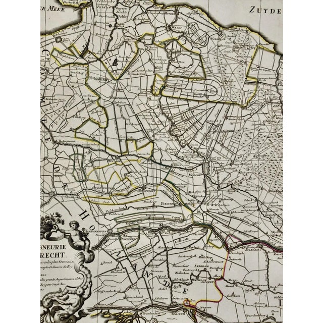 Sculpture Materials Utrecht, Netherlands: A Large 17th Century Hand-Colored Map by Sanson & Jaillot, 1692 For Sale - Image 7 of 10