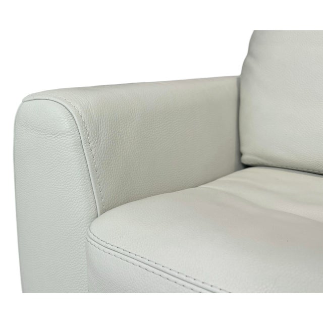 Modern Roche Bobois Leather Sofa and Club Chairs Set. France 1990’s For Sale - Image 3 of 12