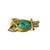 Contemporary Vintage Cartier 18k Turquoise, Emerald, and Diamond Owl Brooch For Sale - Image 3 of 6