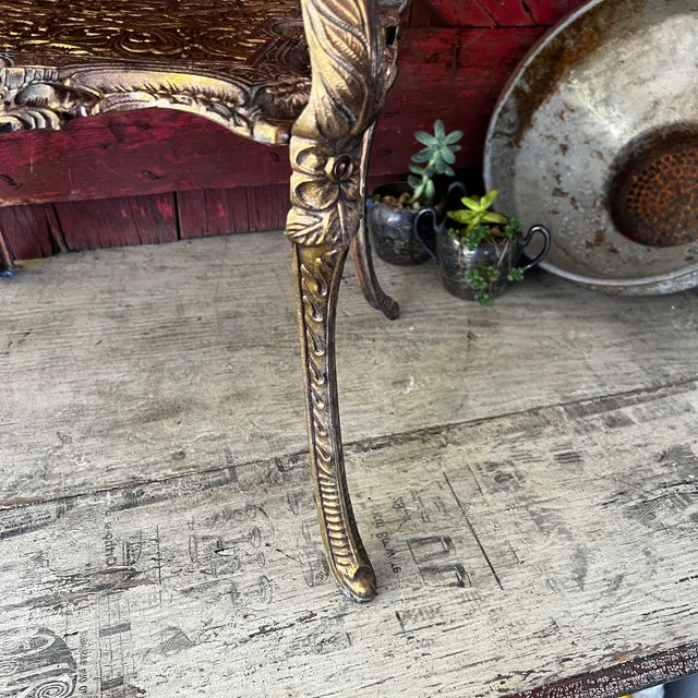 Late 19th Century Ornate Brass 3-Tiered Plant Stand or Accent Table With Intricate Engraved Details For Sale - Image 11 of 17