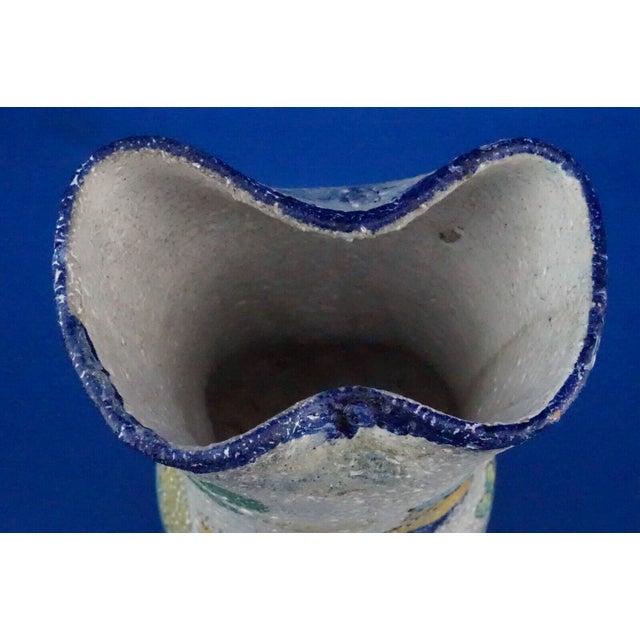 Acid-Treated Majolica Ceramic Vase from Vincenzo Procida, Vietri, Italy, 1920s For Sale - Image 14 of 18