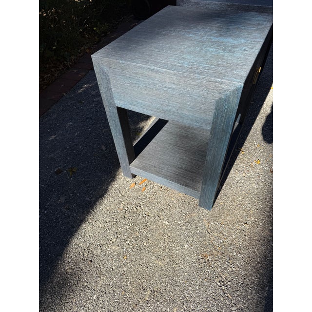 Pair of Serena and Lily Blake 1-Drawer Nightstands in Blue For Sale - Image 11 of 18