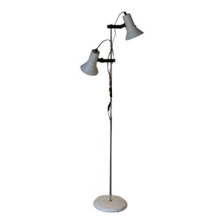 Metal Floor Lamp With Adjustable Dual Shades Mid-Century Modern 1950s For Sale