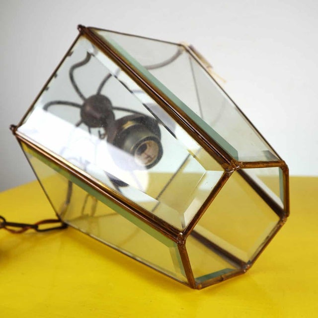 Glass Glass and Metal Pendant, 1960s For Sale - Image 7 of 11