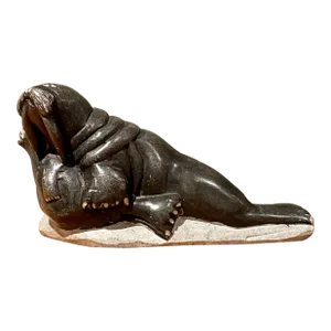 Vintage Signed Jimmy Arnamissak Inuit Seal Carving
