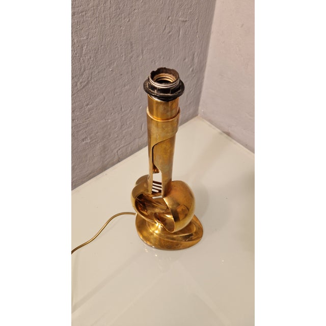 Metal Brass Table Lamp with Informal Decoration, 1960s For Sale - Image 7 of 18