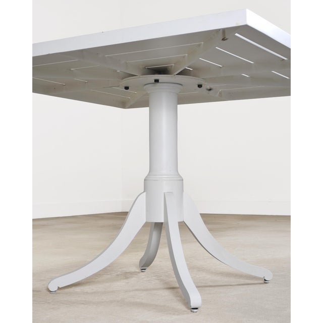 McKinnon and Harris "Maury" Square Aluminum Garden Dining Table For Sale - Image 18 of 18