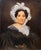 Victorian Portrait of a Lady Wearing a White Lace Bonnet-19th Century Oil Painting For Sale - Image 3 of 10