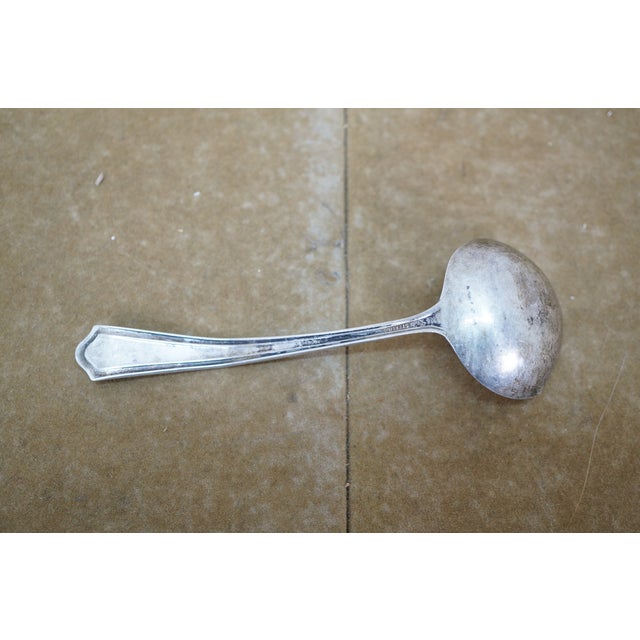 Silver Antique Manchester Mary Warren Sterling Silver Sauce Gravy Ladle Spoon 15g 5" For Sale - Image 8 of 13