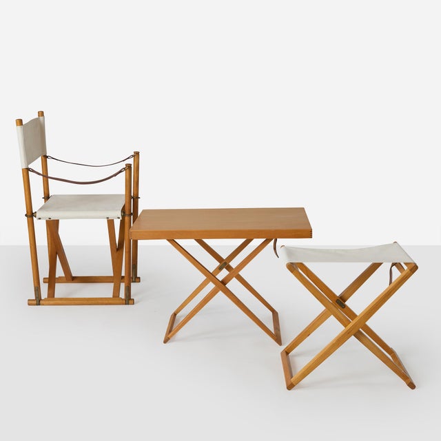Mid-Century Modern 1960s Folding Beach Table by Mogens Koch for Rud Rasmussen For Sale - Image 3 of 13