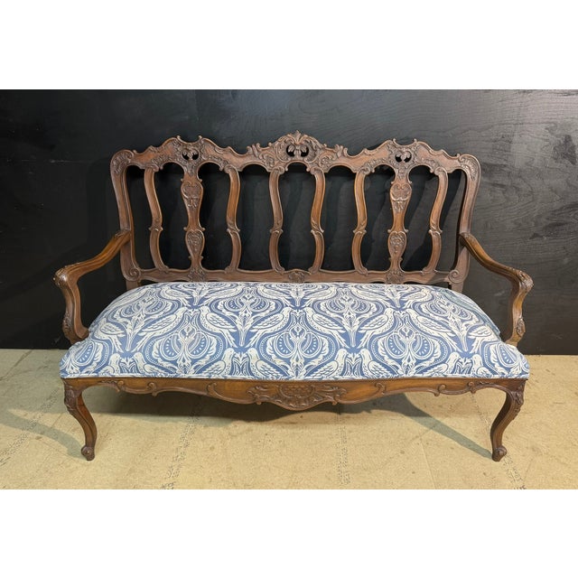 Walnut 3-Seater Couch, 1890 For Sale - Image 16 of 16