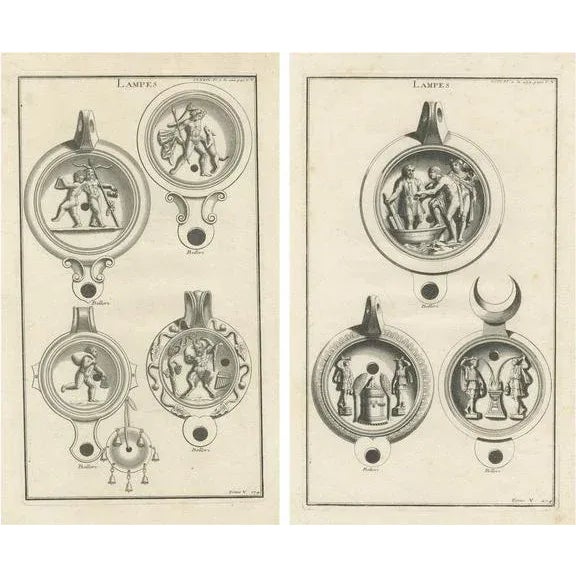 Ancient Lamps in Art, 1722, Paper For Sale - Image 10 of 10