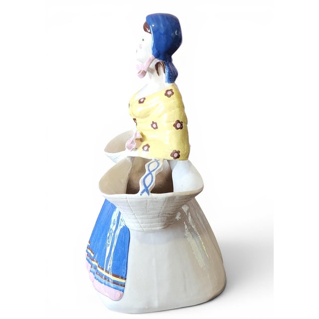 Vintage Kim Ward Hollywood Ceramic 1950s Mid Century Modern Figurine. Rough finish. Measures 13 inches high