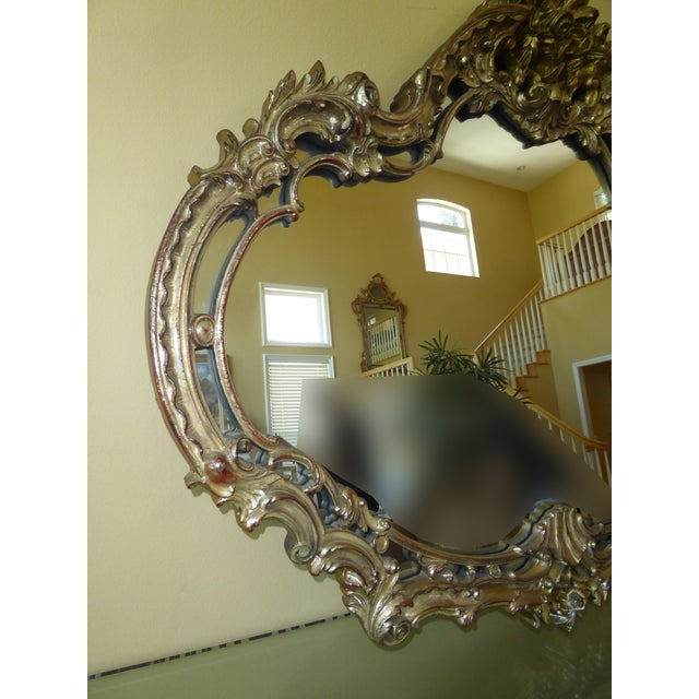 French Provincial Rococo Gold Ornate Wall Mantle Mirror Chairish