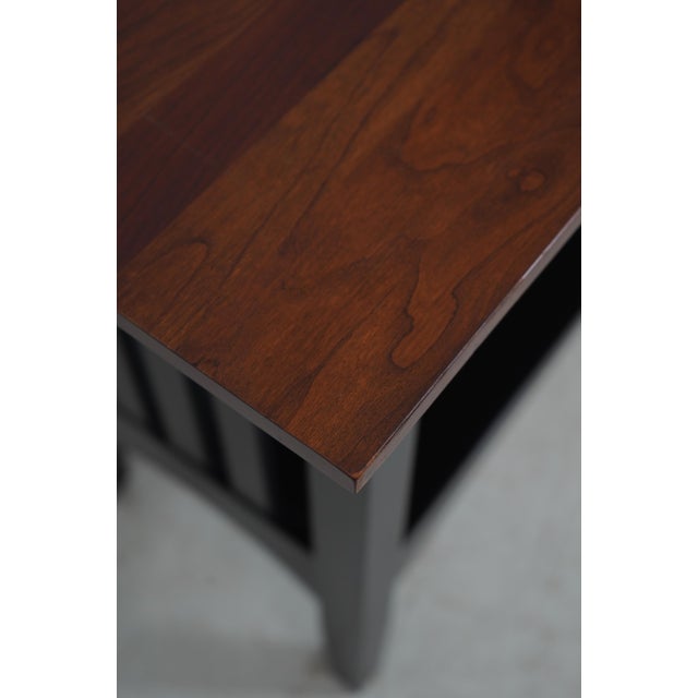 Black Ethan Allen 2 Tier Mission Style Console Table For Sale - Image 8 of 13