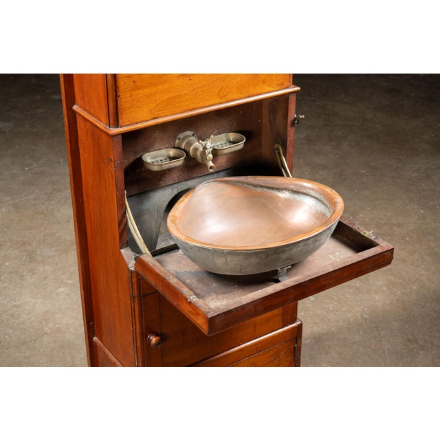 American Early 20th Century Wooden Ship Dresser and Wash Basin For Sale - Image 3 of 12