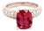 Diamond Tourmaline Rubellite Ring 6.75 14k Gold 4.10 TCW Women Certified For Sale
