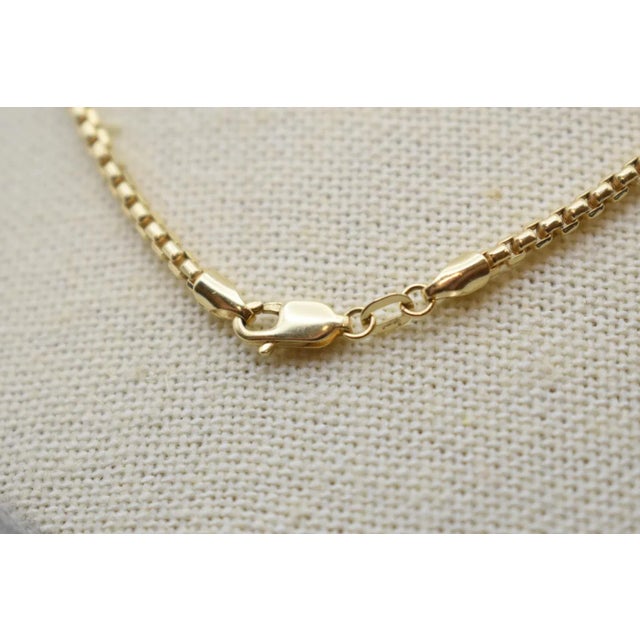Mid 20th Century Mid 20th Century 14kt Yellow Gold 18" Box Chain For Sale - Image 5 of 9