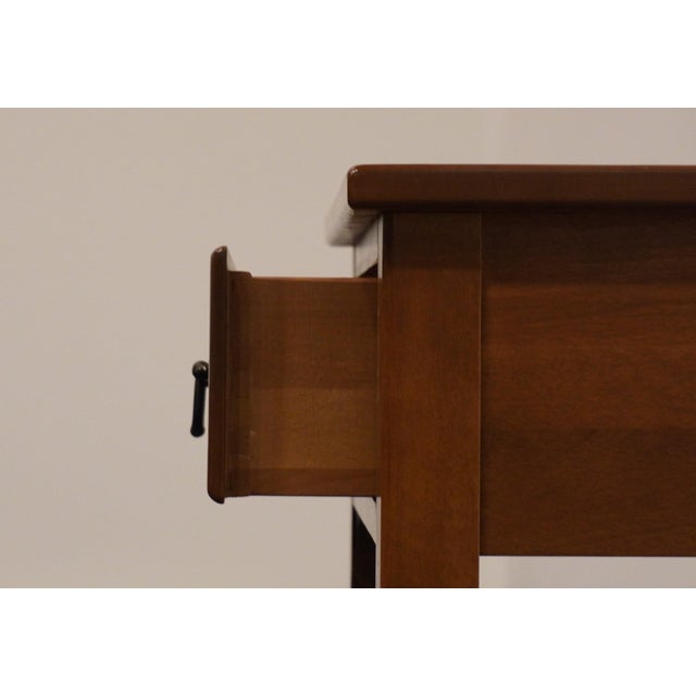 Ethan Allen Heirloom Nutmeg Maple Colonial Early American 16" Tiered Nightstand 674 For Sale In Kansas City - Image 6 of 12