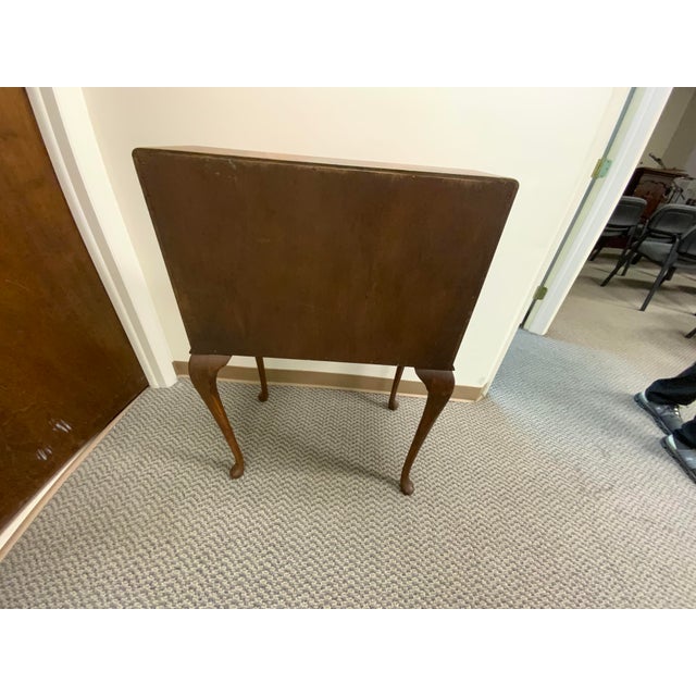 1970s Mahogany Queen Ann Style Slant Front Writing Desk For Sale In West Palm - Image 6 of 13