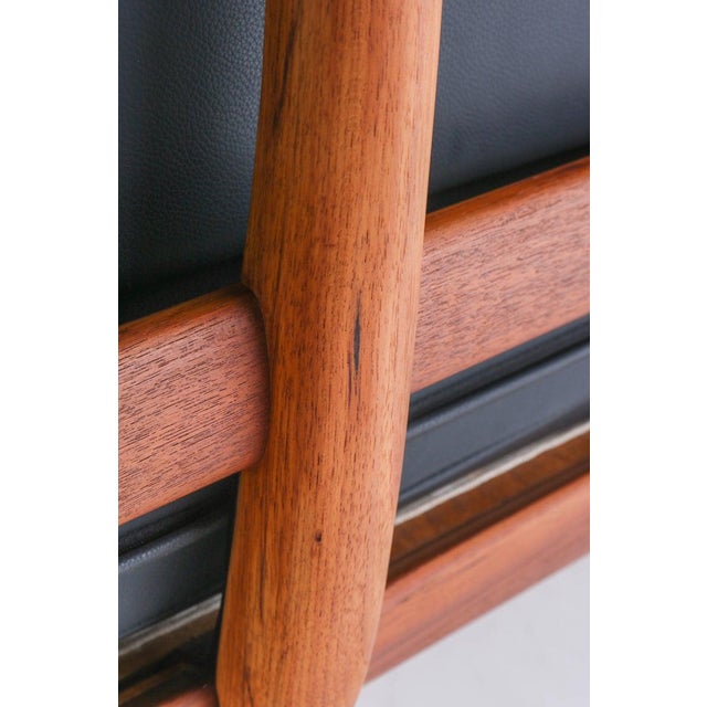 Black 1960s Love Seat / Sofa by Tove & Edvard Kindt-Larsen for Gustav Bahus, Norway For Sale - Image 8 of 11