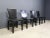 1980s Black Leather Dining Chairs by Arper Italy, 1980s, Set of 4 For Sale - Image 5 of 10