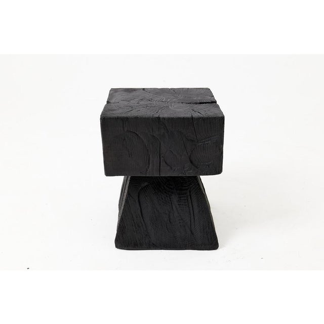 Sculptural Hardwood Side Table by Logniture For Sale - Image 9 of 10