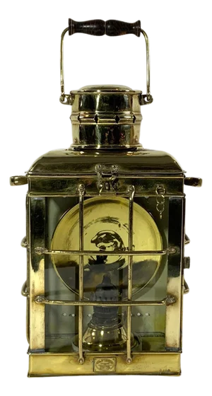 Large Brass Marine Lantern By Davey