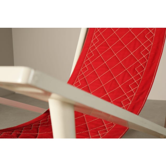 Deauville Rocking Chair by Gilles Sermadiras for Maison Et Jardin, France, 1950 For Sale - Image 9 of 16