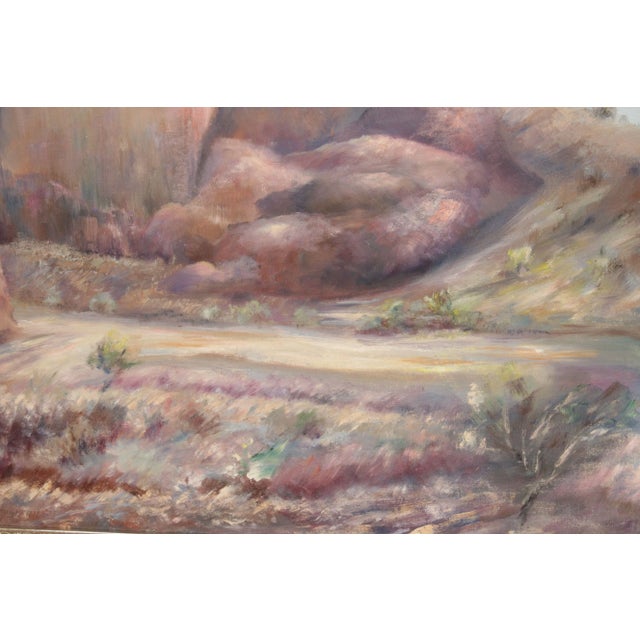 William Stoddard Loughran 1950s 'Arroya-Salt River Valley II' Original Painting For Sale - Image 9 of 13