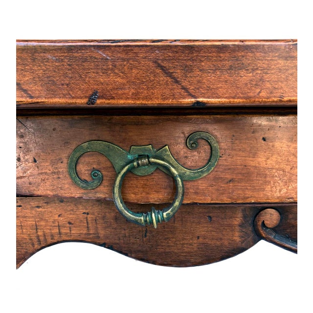 Large Vintage French Style Wood Desk W/Laptop Drawer For Sale - Image 12 of 13