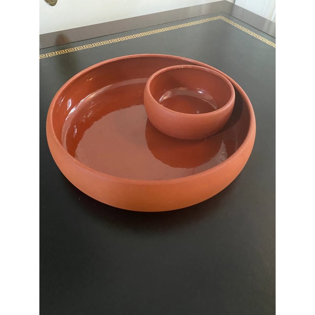 Vintage Terracotta Southwest Chip and Dip Bowl Set- 1 Piece For Sale - Image 4 of 4