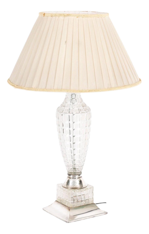 Antique Art Deco Crystal Table Lamp, 1920