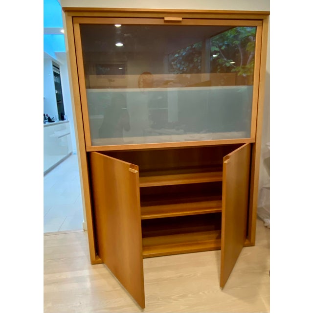 Vintage Maxalto (B&b Italia) Modus Wooden Cabinet With Glass Door For Sale In San Francisco - Image 6 of 18