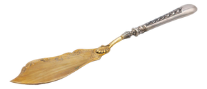 Silver Fish Knife with Engraved Floral Motifs