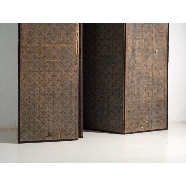 Antique Japanese Six-Panel Screen with Box, 1900 For Sale - Image 17 of 18