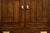 Chestnut Drexel Mid 20th Century Architectural Walnut Cabinet With Geometric Facade & Pocket Doors For Sale - Image 8 of 10