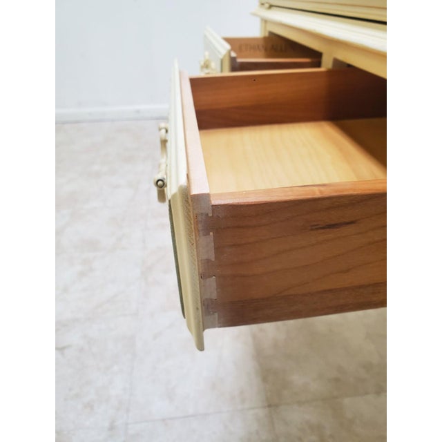 1990s Ethan Allen Secretary Desk French Country Paint decorated For Sale In Philadelphia - Image 6 of 14