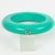 2000 - 2009 Christian Dior Bracelet Bangle Turquoise Acrylic and Silver Dior Logos For Sale - Image 5 of 7