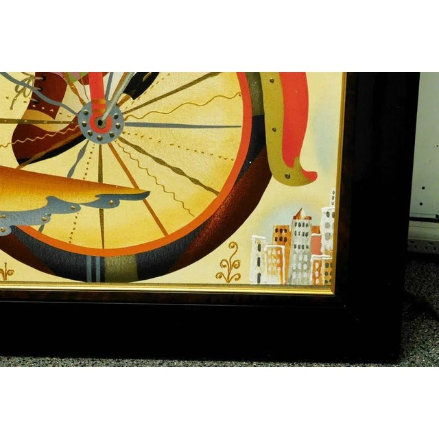 Red Anton Arkhipov "The Hero" Hand Signed Painting on Canvas With Custom Framed H.Signed For Sale - Image 8 of 10