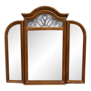 Thomasville Furniture Renaissance Collection Solid Oak 55" Tri-View Mirror 34511-260 For Sale