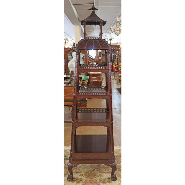 Brown Kindel Varney & Sons Chinese Chippendale Etagere Pagoda Vitrine For Sale - Image 8 of 18